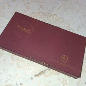 Vintage Scrabble Board Game in Burgundy Box,